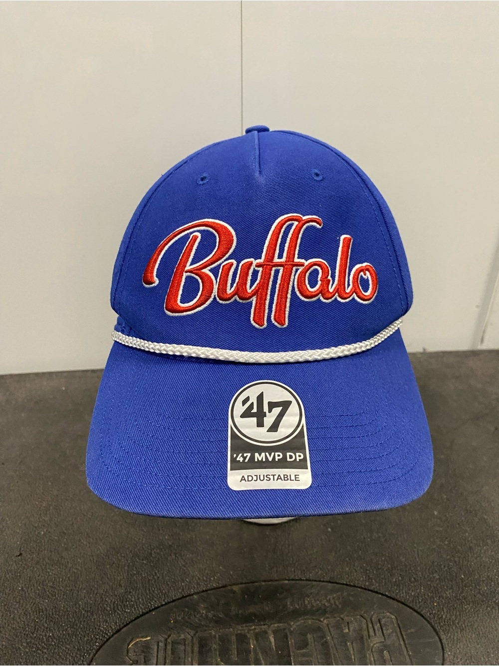 Buffalo Bills NFL '47 Blue Overhand Script Rope Hitch Snapback Adjustable Hat